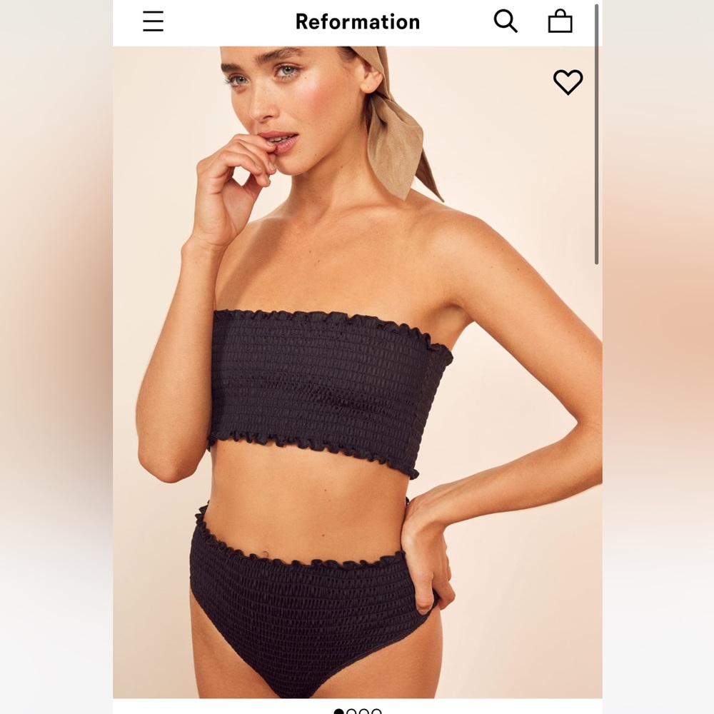 COPY - Reformation Ventura Smocked Bikini - Medium